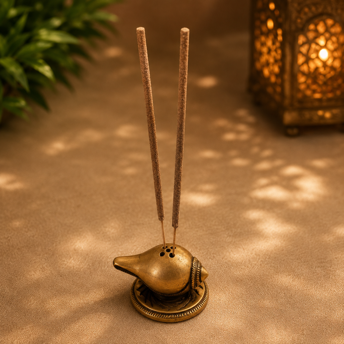 Thumbnail view 2 of Shankh - Solid Brass Incense Holder