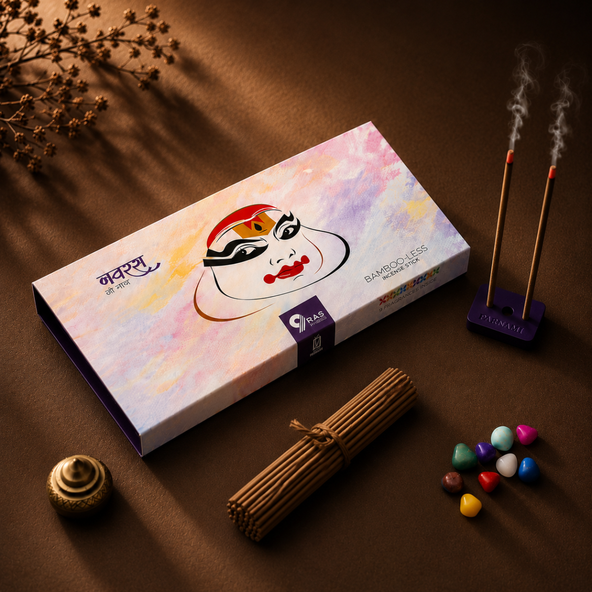 Parnami Navras Bambooless Incense Sticks Gift Box Incense Display